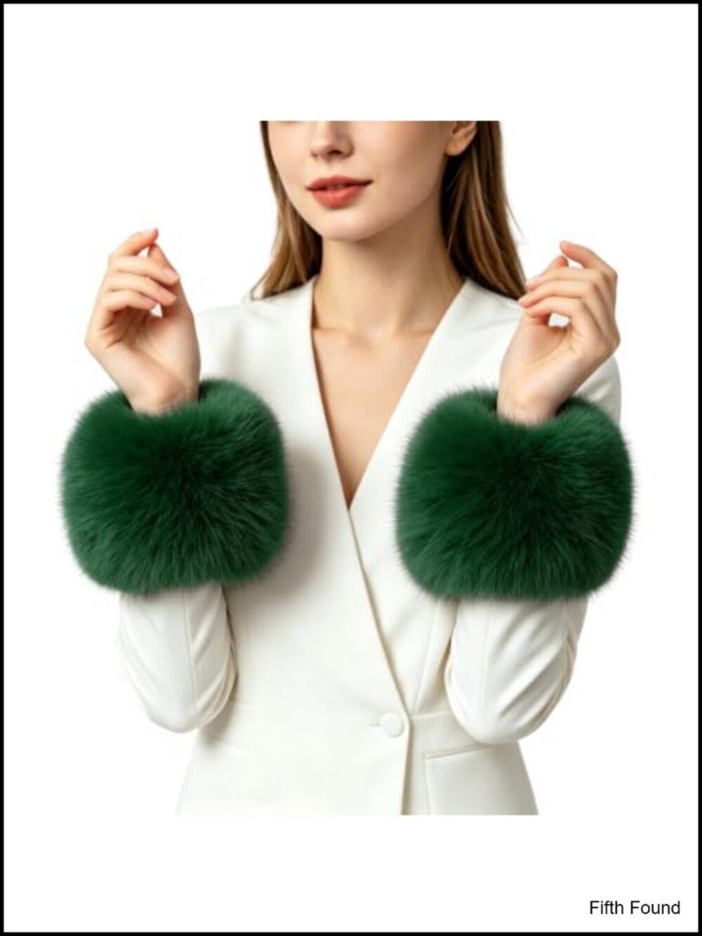 Faux Fur Wrist Cuffs Arm Warmers Fluffy Winter Accessory